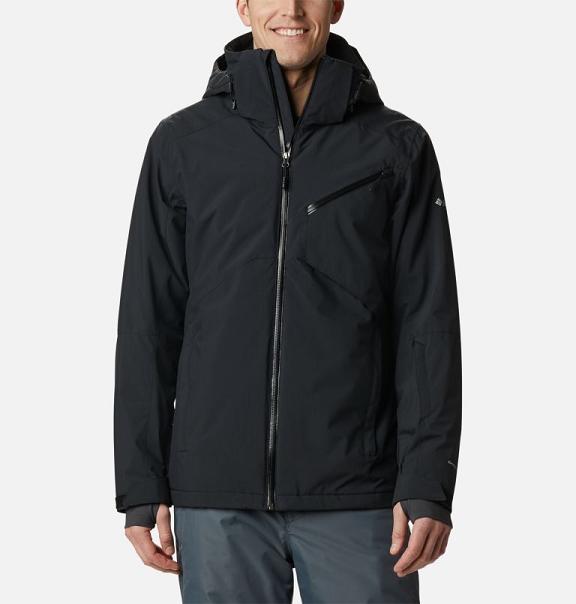 Columbia Powder 8s Ski Jacket Black For Men's NZ75230 New Zealand